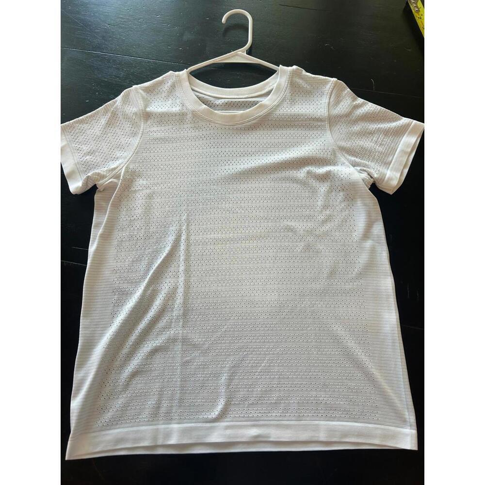 Lululemon White Perforated Relaxed Swiftly